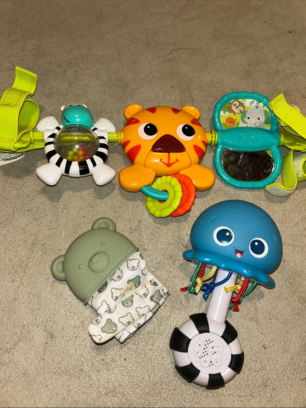 Bright Orange Tiger Teether & Activity Toy
